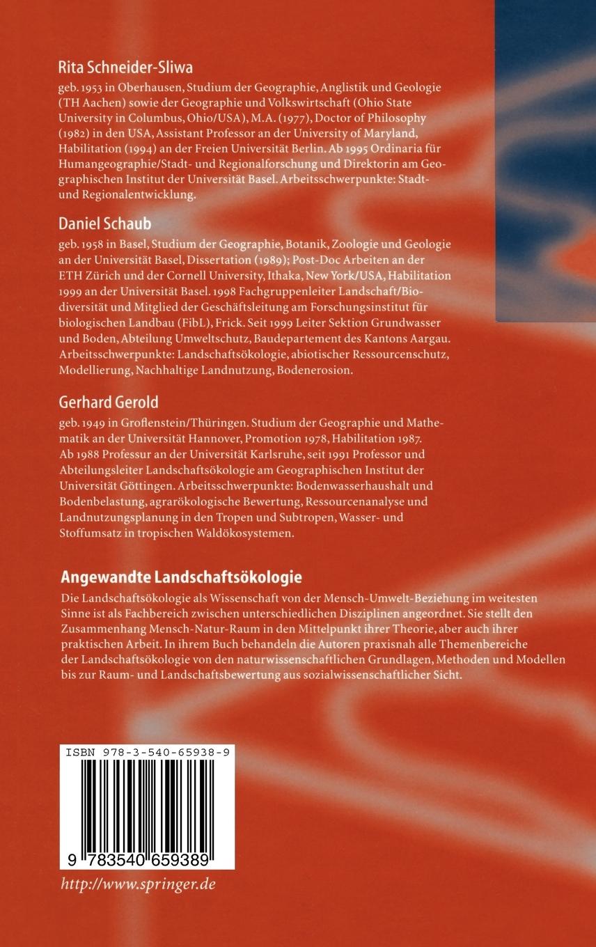 Rückseitencover Angewandte Landschaftsökologie
