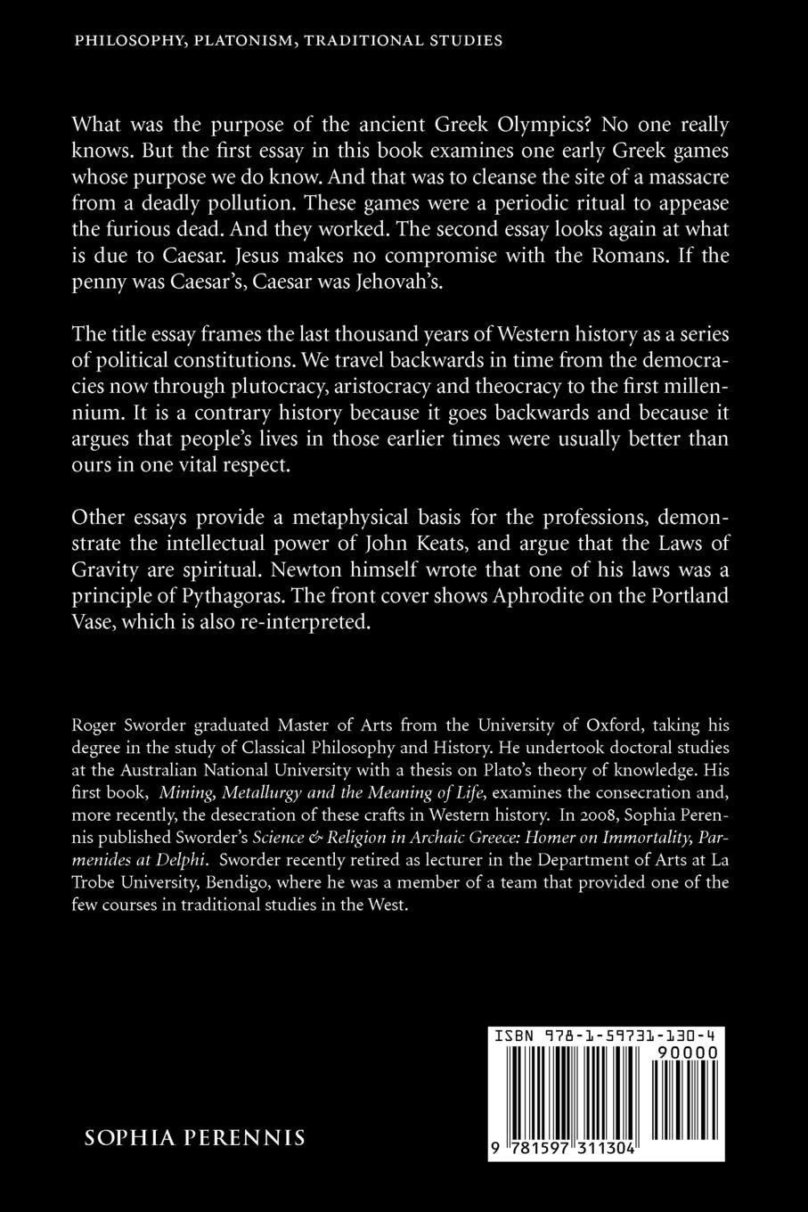 Rückseitencover A Contrary History of the West, and Other Essays