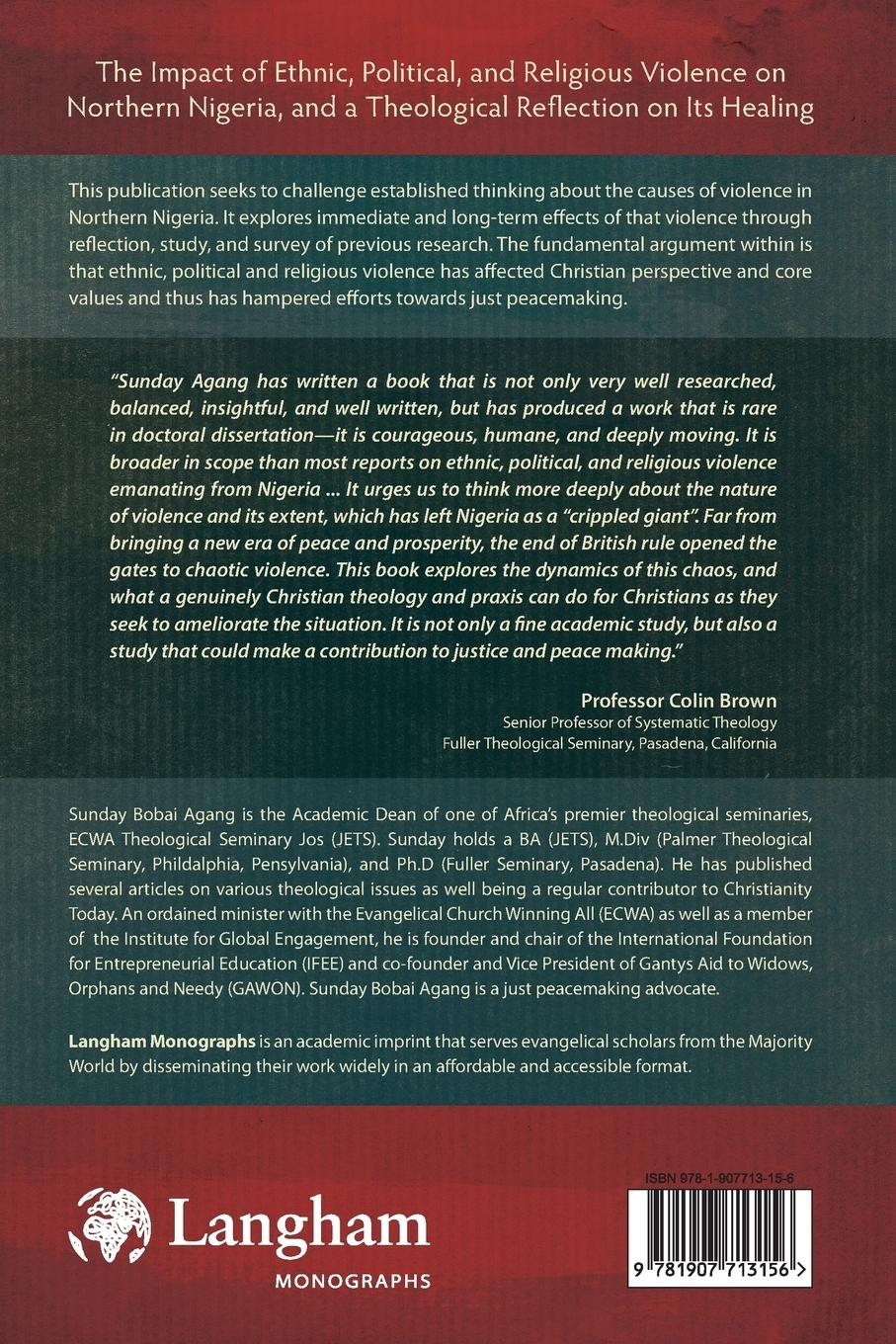 Rückseitencover The Impact of Ethnic, Political, and Religious Violence on Northern Nigeria, and a Theological Reflection on Its Healing