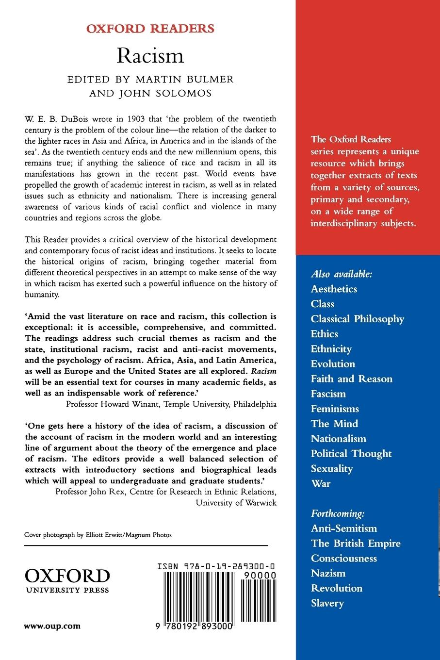 Rückseitencover Racism