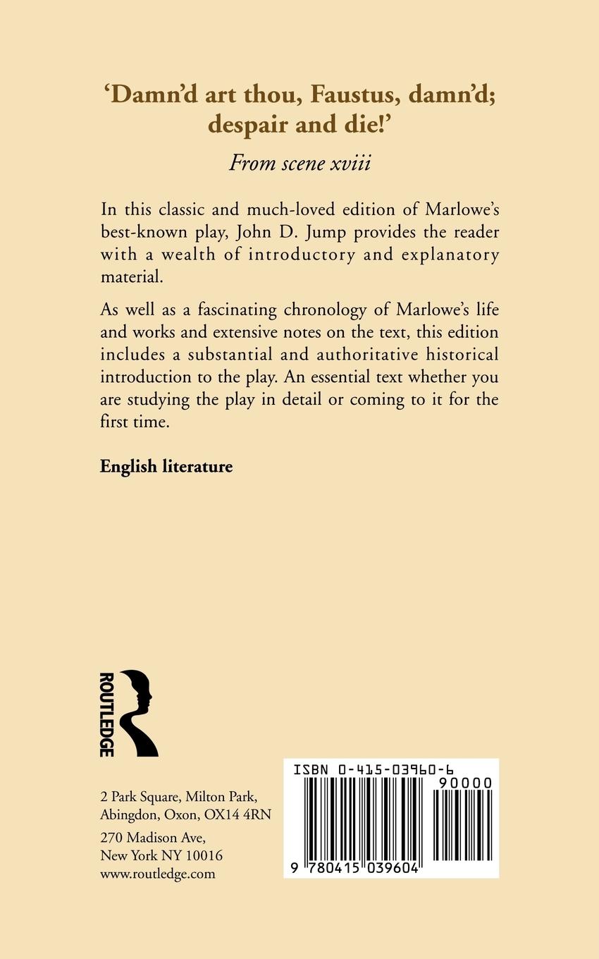 Rückseitencover Doctor Faustus