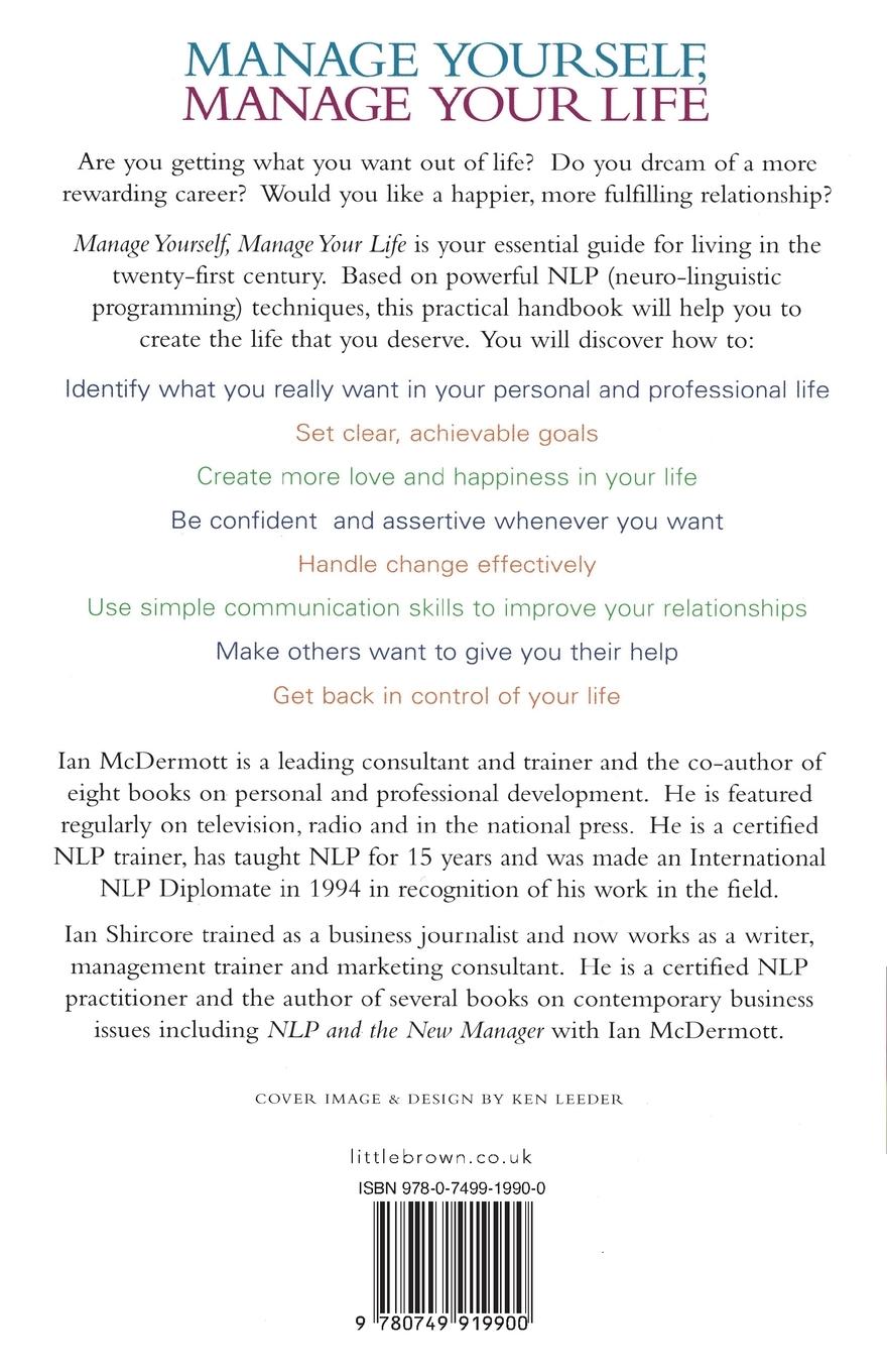 Rückseitencover Manage Yourself, Manage Your Life