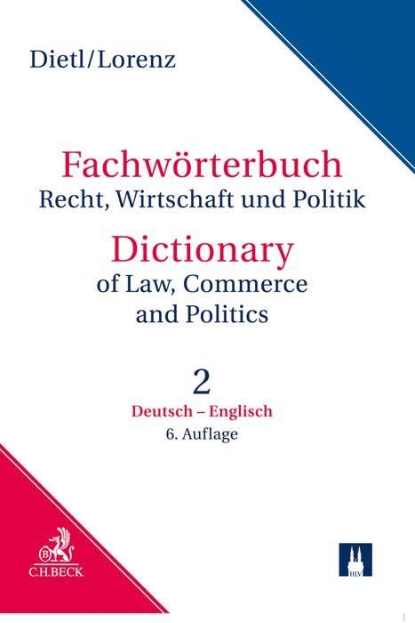 Vorderes Coverbild Fachwörterbuch Recht, Wirtschaft und Politik  Band 2: Deutsch - Englisch
