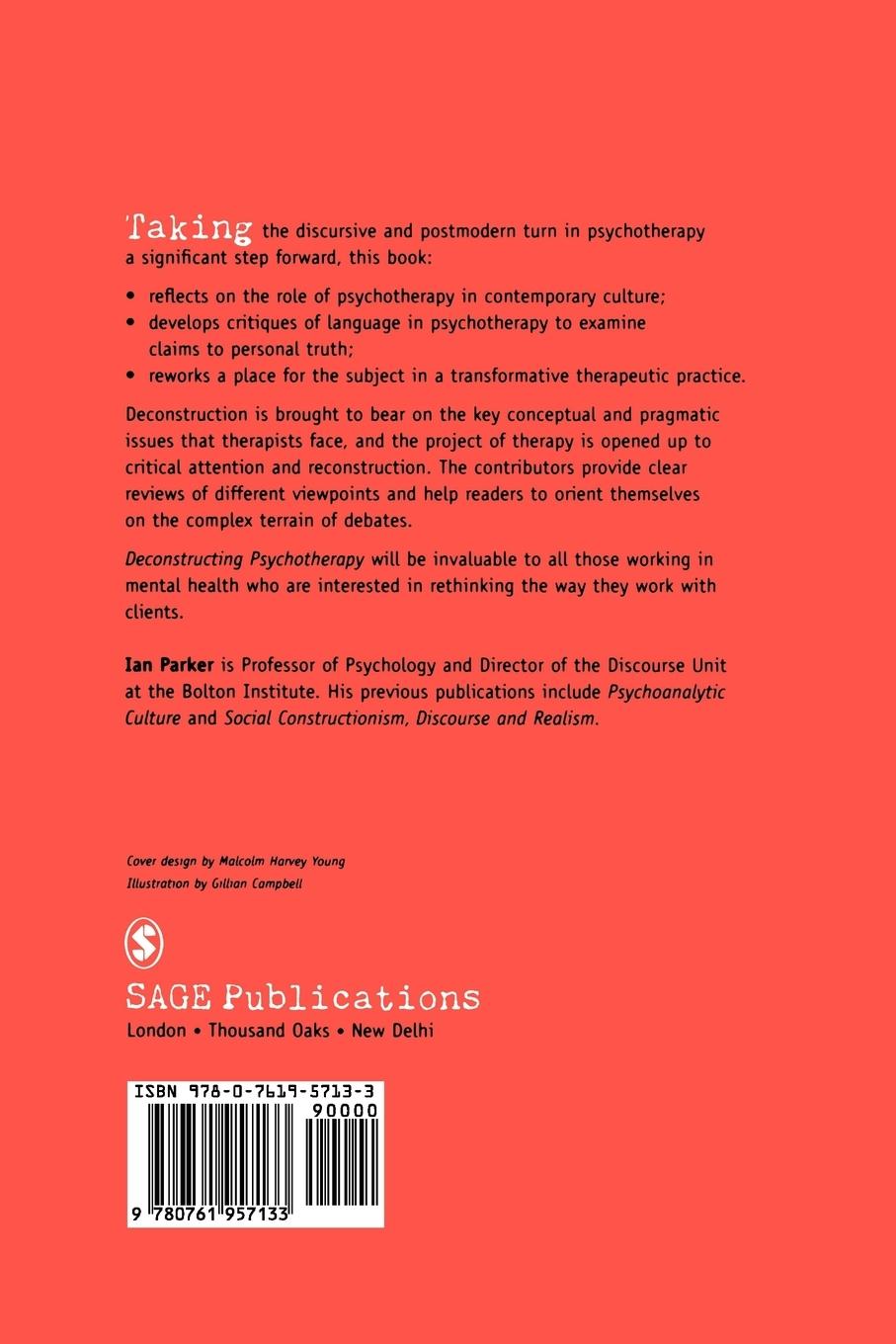 Rückseitencover Deconstructing Psychotherapy