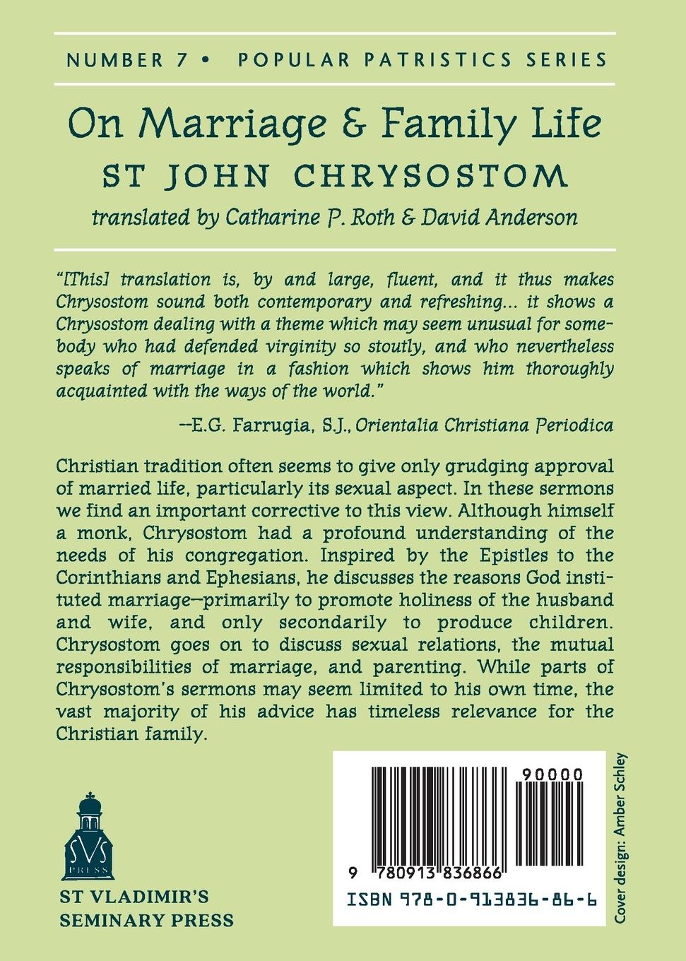 Rückseitencover On Marriage and Family Life