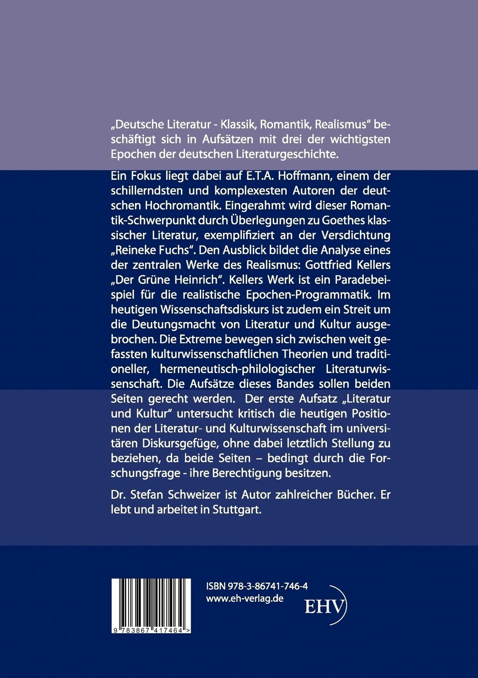Rückseitencover Deutsche Literatur - Klassik, Romantik, Realismus