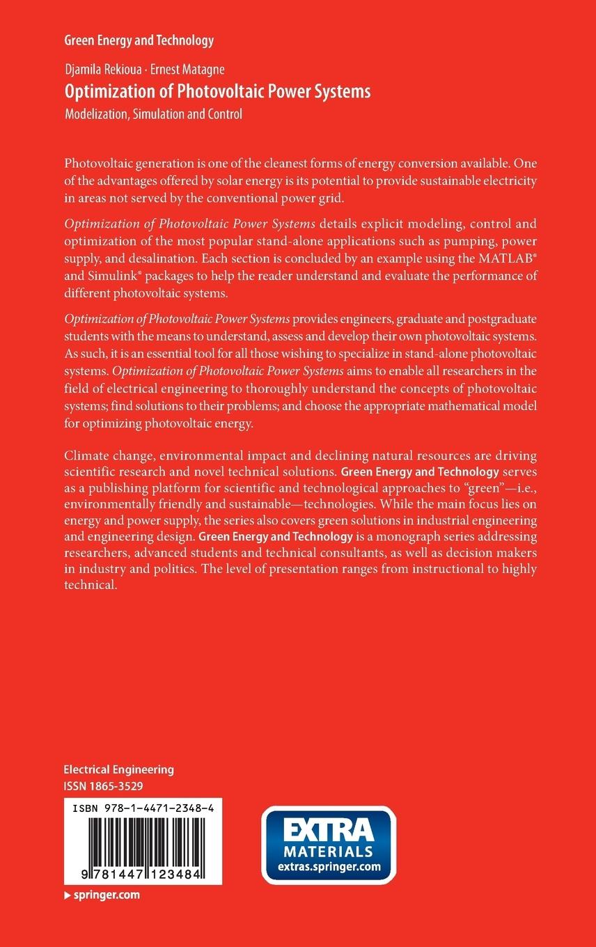 Rückseitencover Optimization of Photovoltaic Power Systems