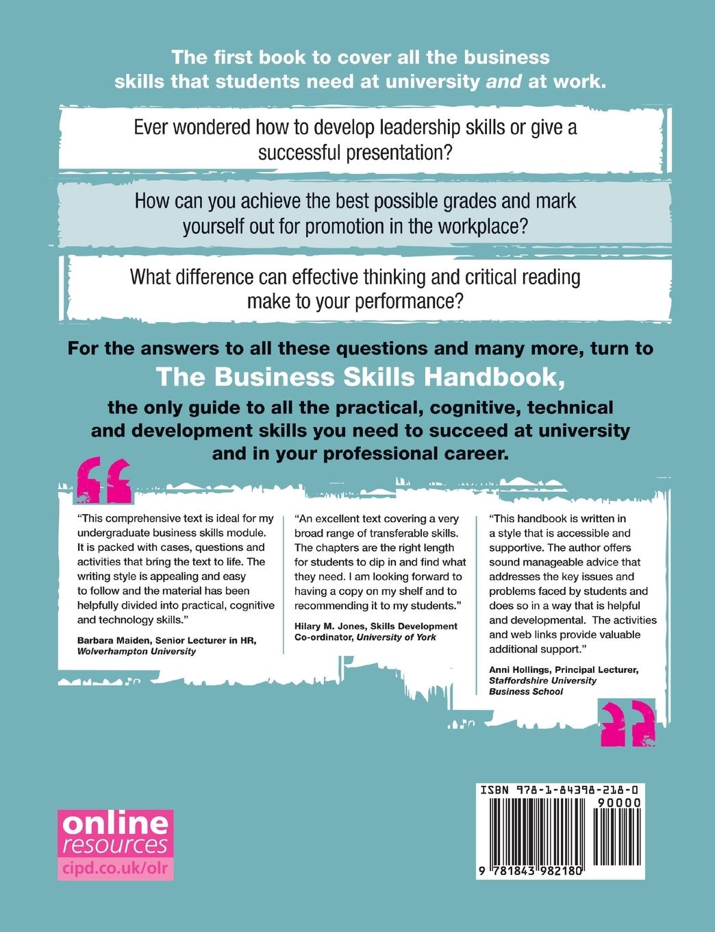 Rückseitencover Business Skills Handbook