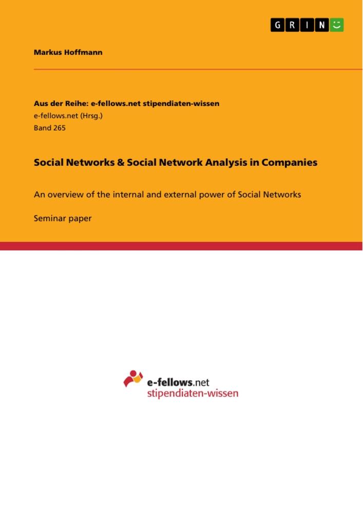 Vorderes Coverbild Social Networks & Social Network Analysis in Companies