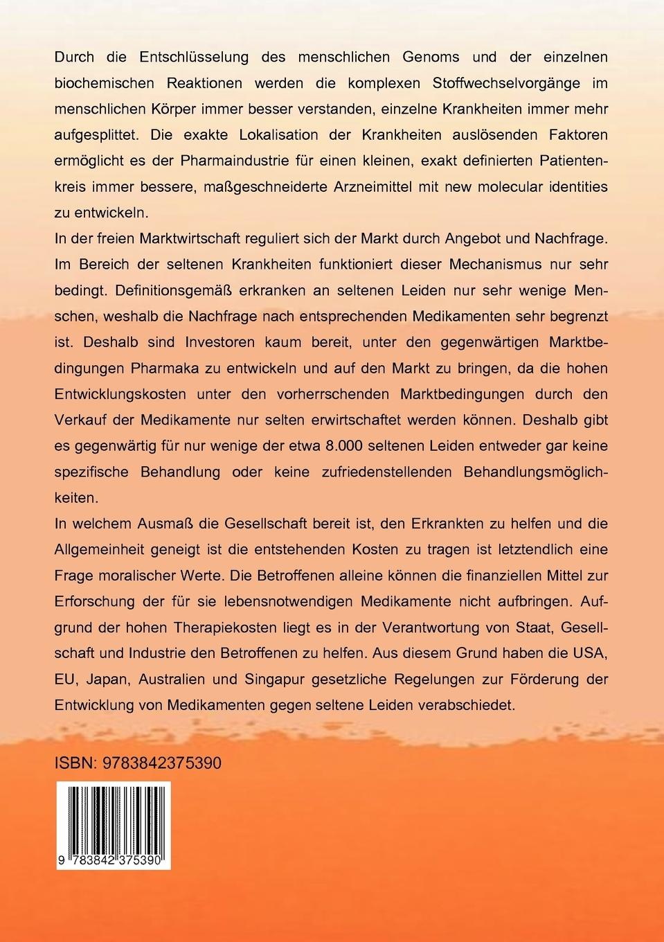 Rückseitencover Analyse der Orphan-Drug-Verordnungen