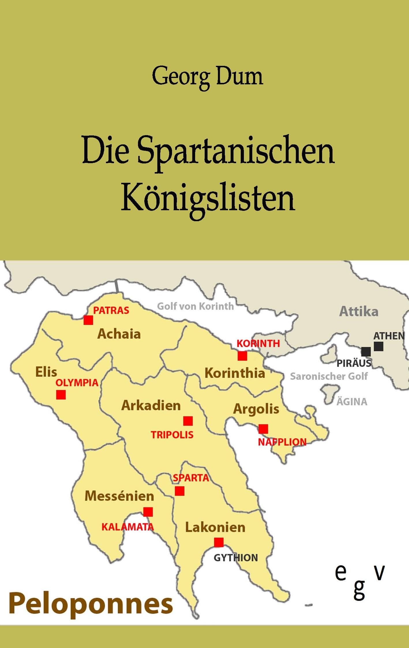 Vorderes Coverbild Die Spartanischen Königslisten