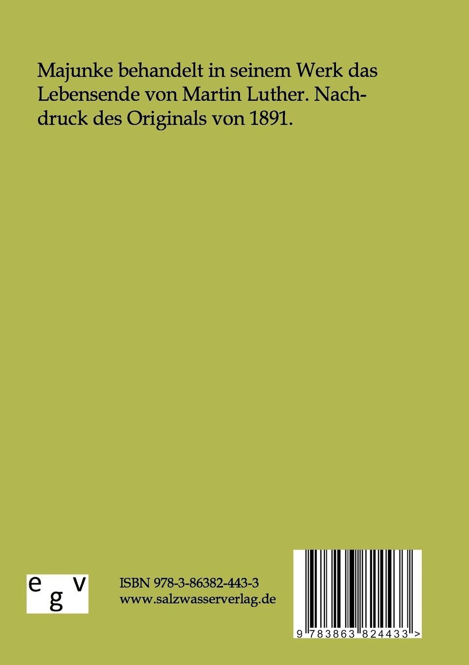 Rückseitencover Luthers Lebensende