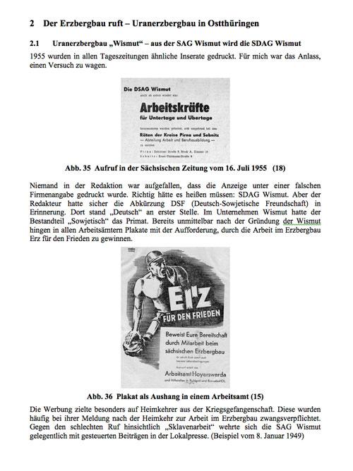 Beispielinhalt (Bild) Uranbergbau Wismut 1946-1990 in der sowjetischen Besatzungszone und  in der DDR