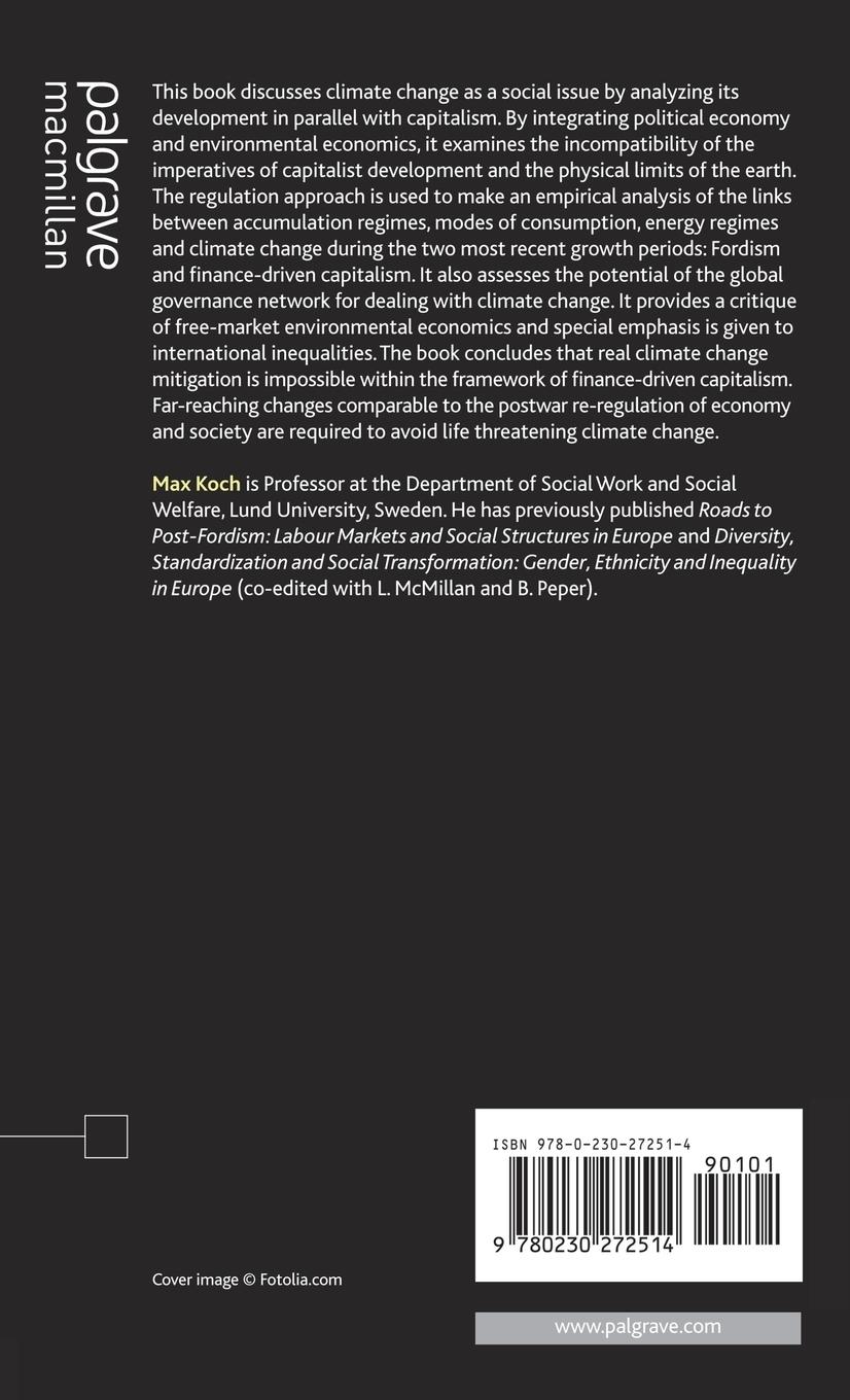 Rückseitencover Capitalism and Climate Change