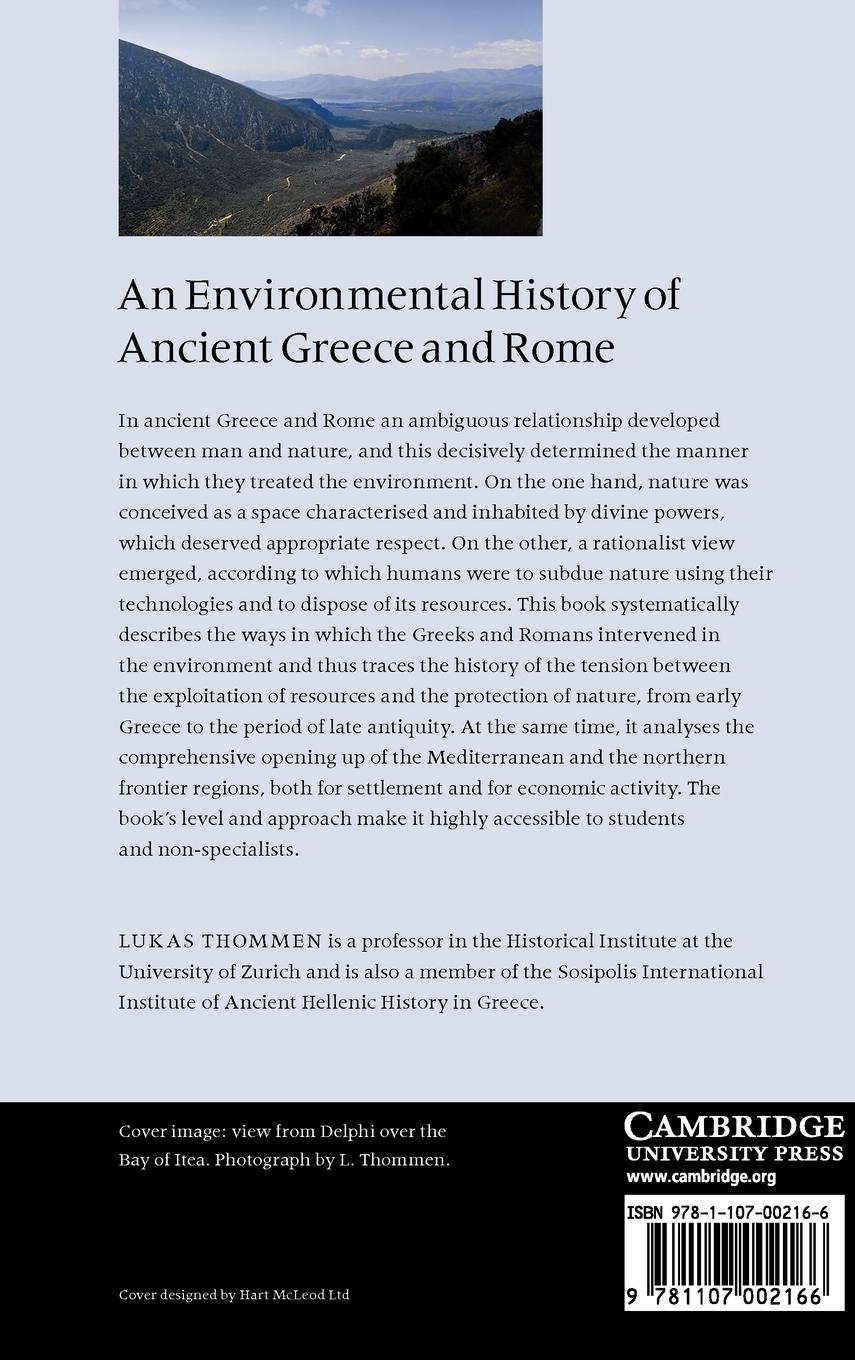 Rückseitencover An Environmental History of Ancient Greece and Rome