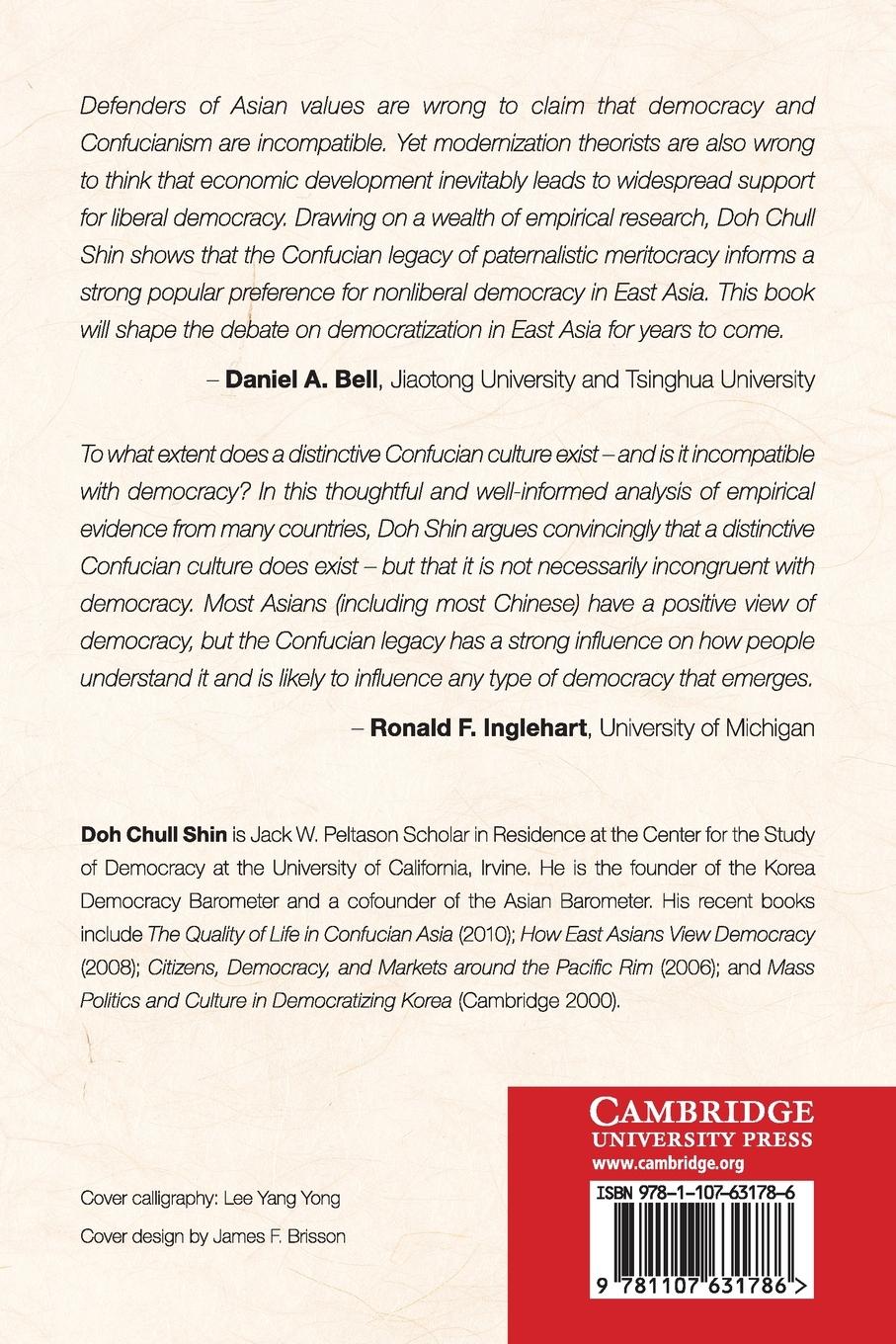 Rückseitencover Confucianism and Democratization in East Asia