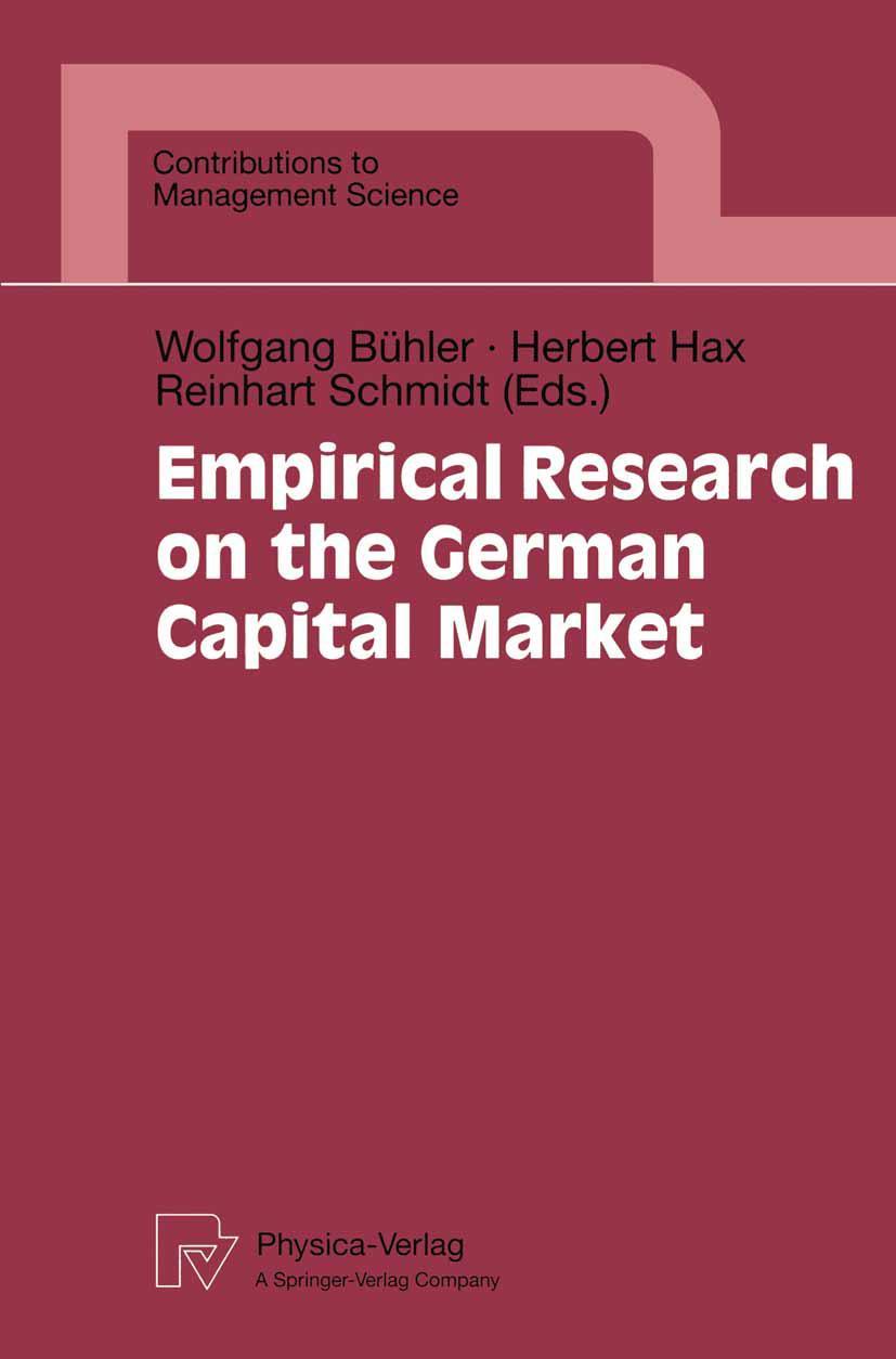Vorderes Coverbild Empirical Research on the German Capital Market