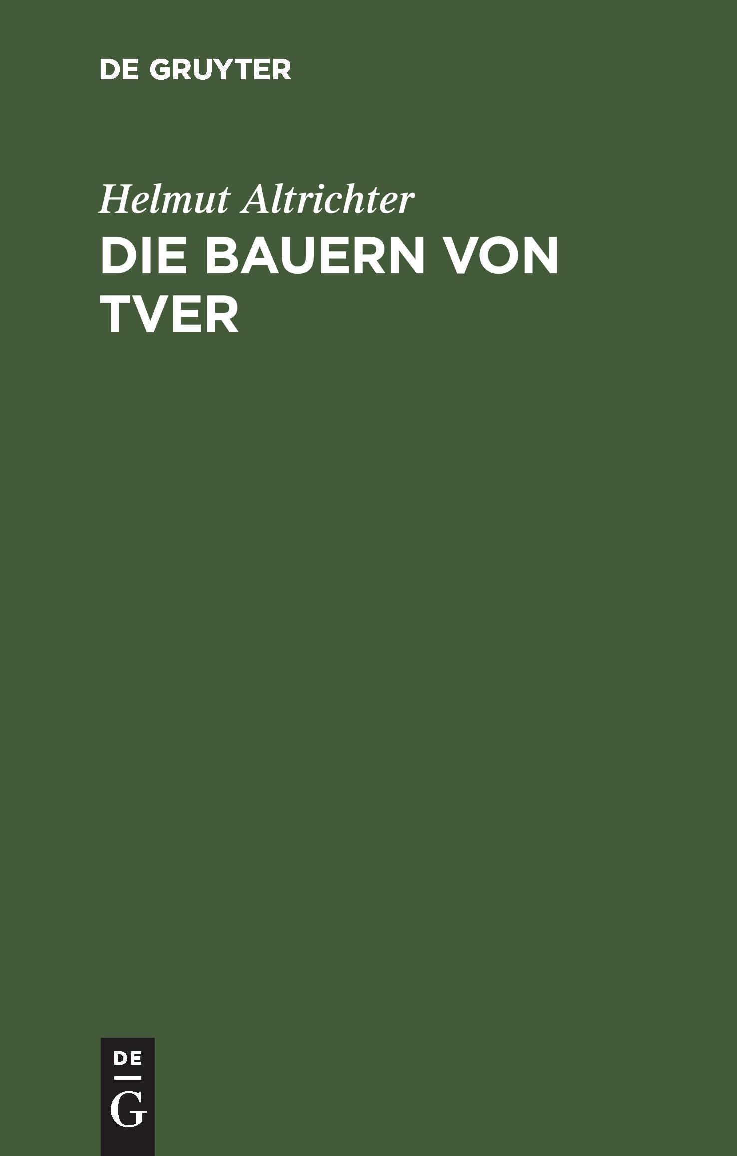 Vorderes Coverbild Die Bauern von Tver