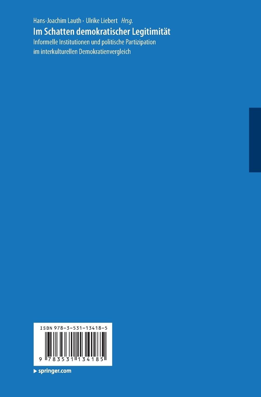 Rückseitencover Im Schatten demokratischer Legitimität
