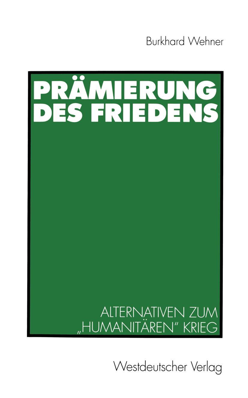 Vorderes Coverbild Prämierung des Friedens