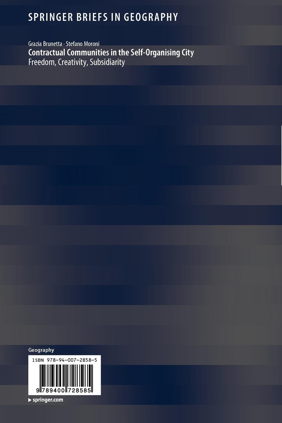 Rückseitencover Contractual Communities in the Self-Organising City