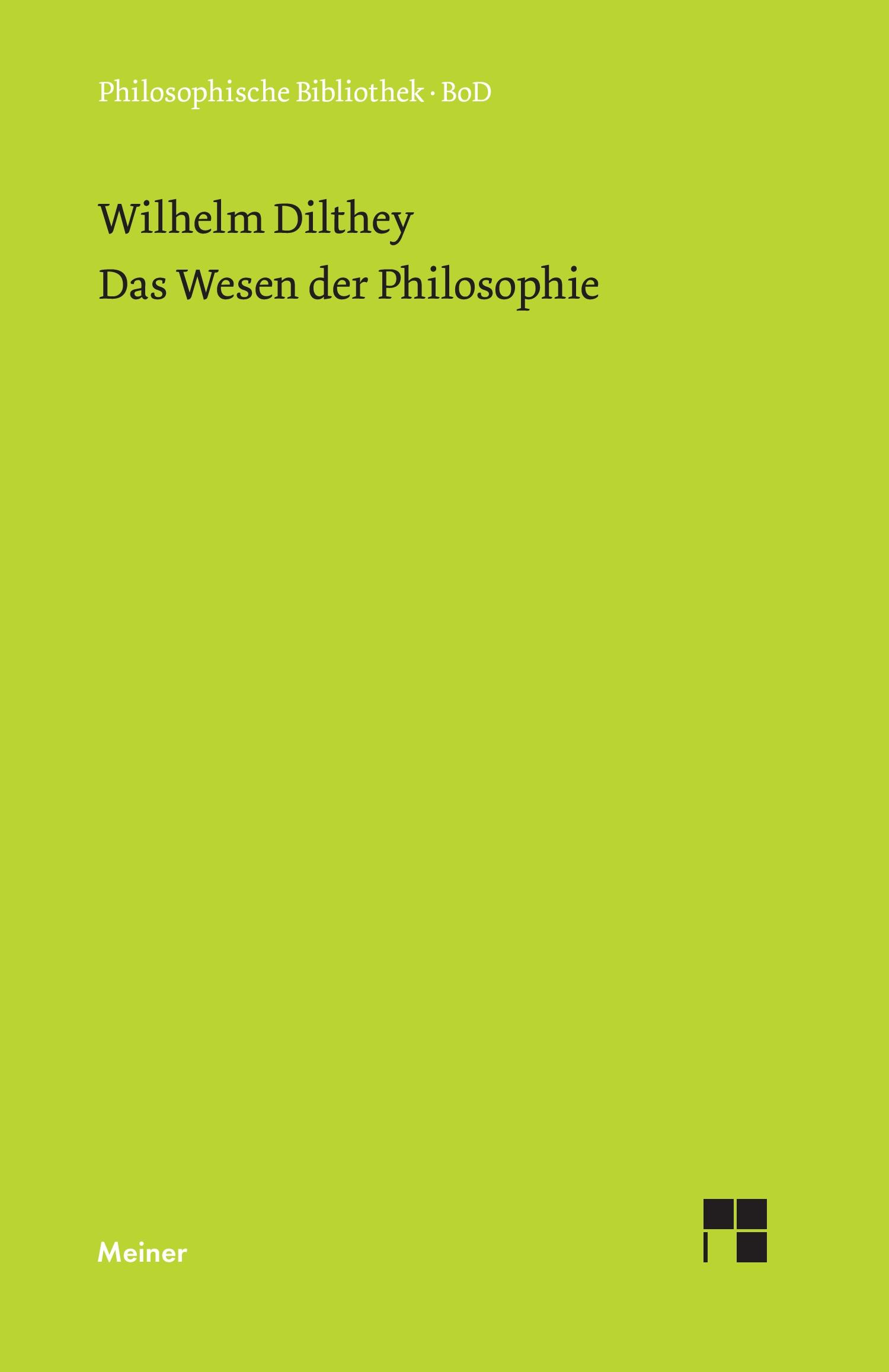 Vorderes Coverbild Das Wesen der Philosophie