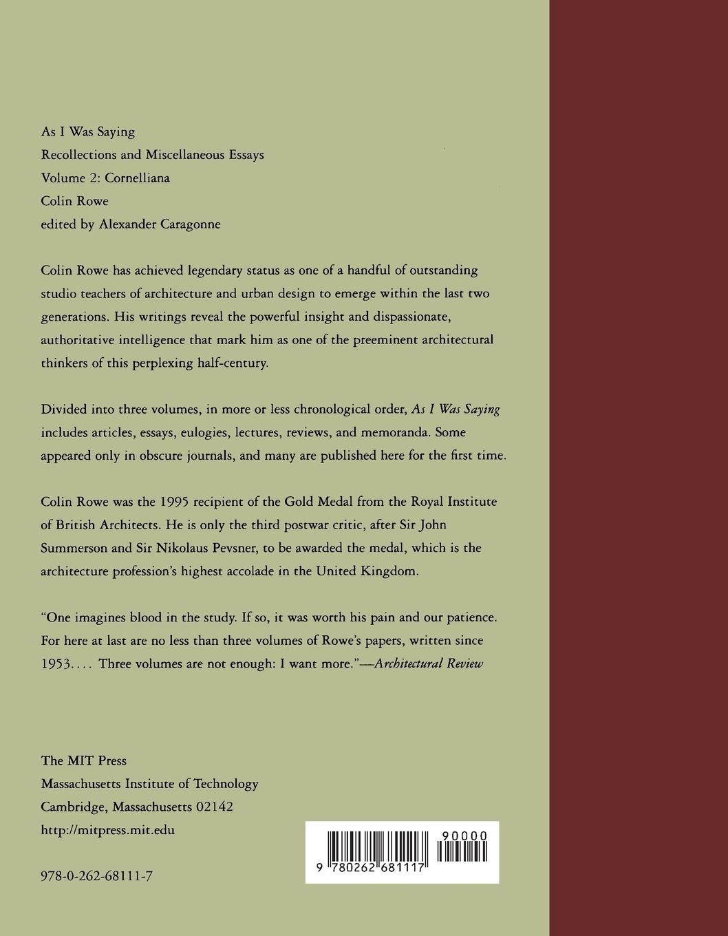 Rückseitencover As I Was Saying, Volume 2