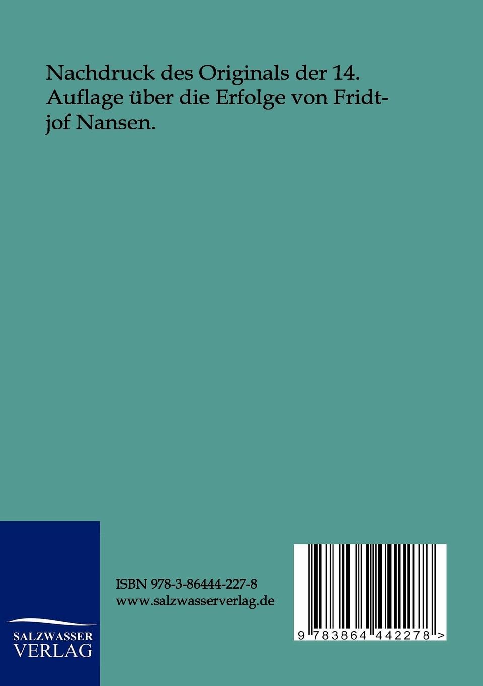 Rückseitencover Fridtjof Nansens Erfolge