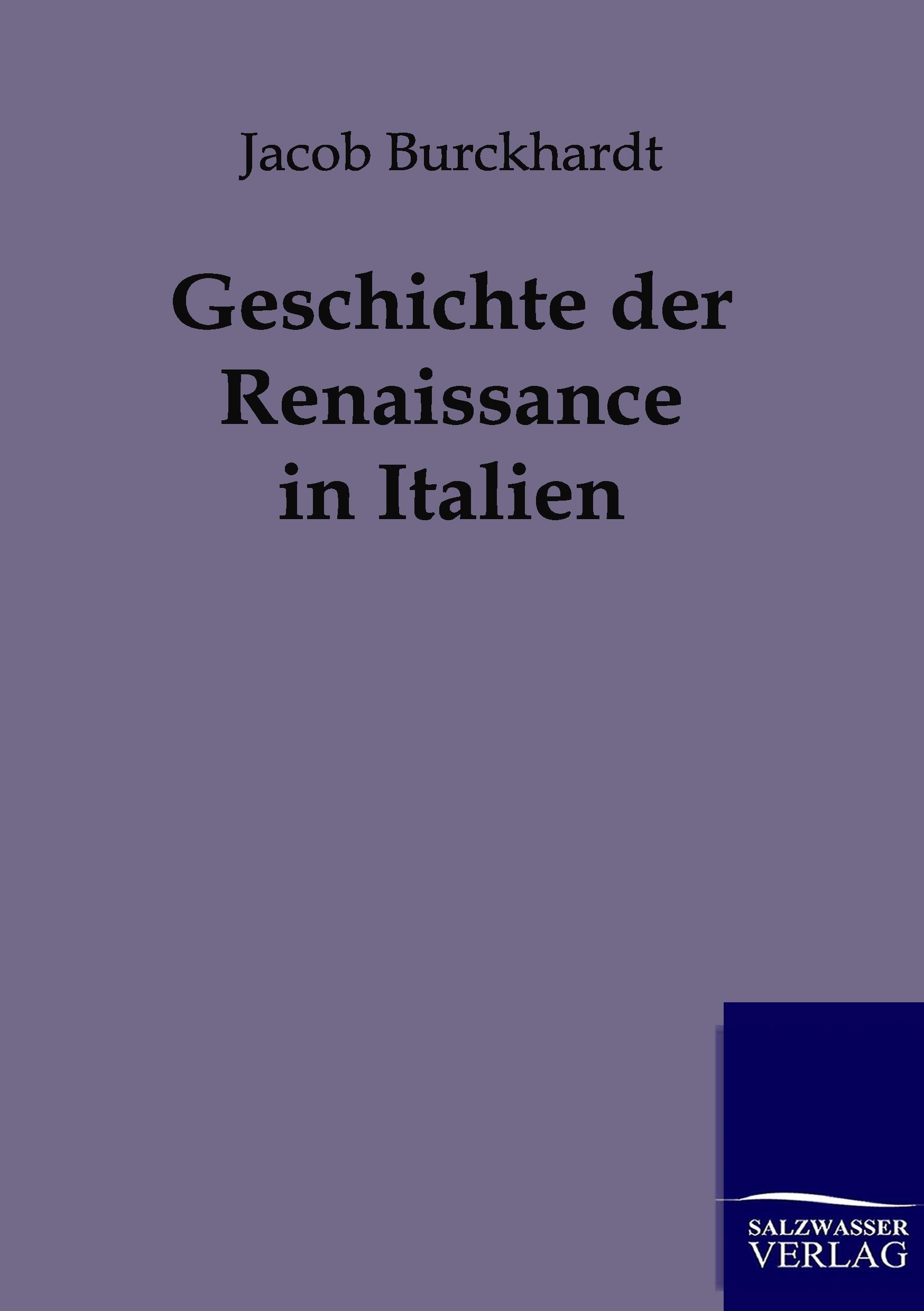 Vorderes Coverbild Geschichte der Renaissance in Italien