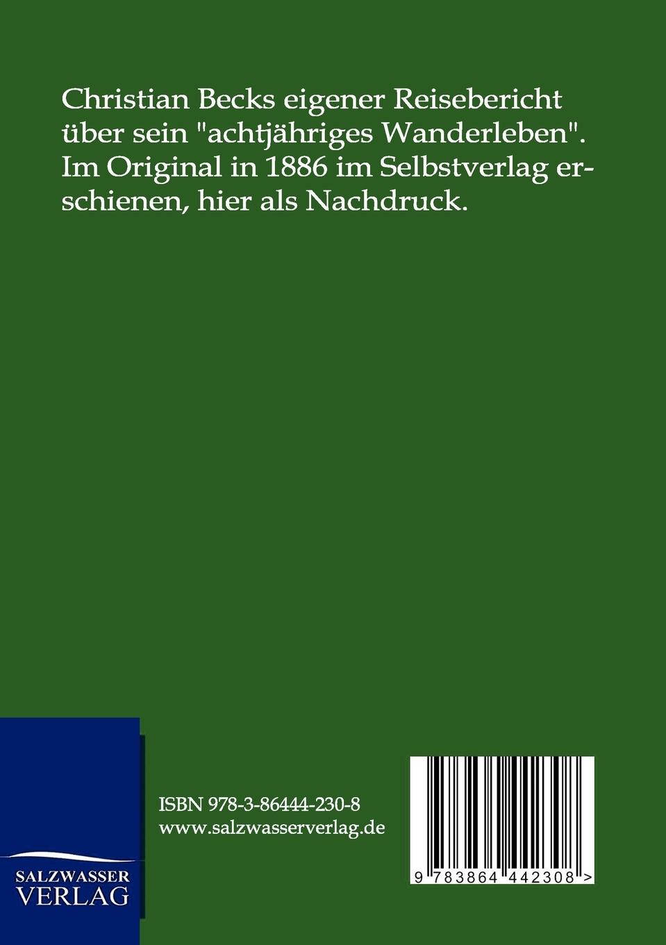 Rückseitencover Fahrten und Abenteuer zu Land und zur See