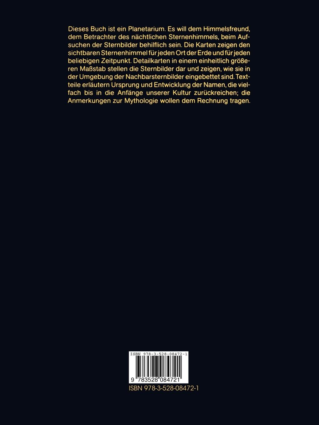 Rückseitencover Sternbilderkunde