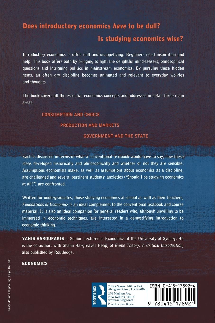 Rückseitencover Foundations of Economics