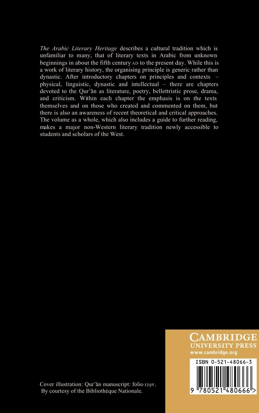 Rückseitencover The Arabic Literary Heritage