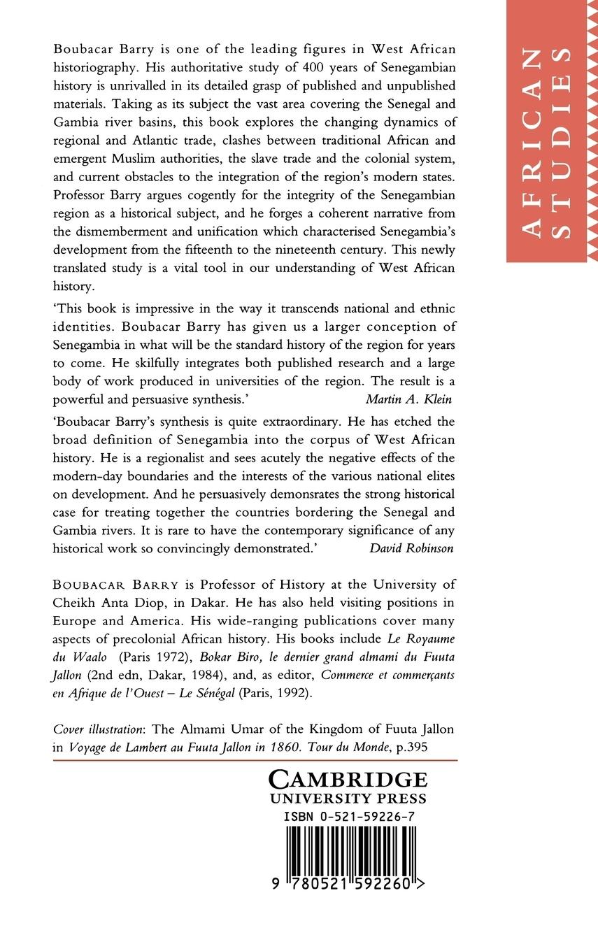 Rückseitencover Senegambia and the Atlantic Slave Trade