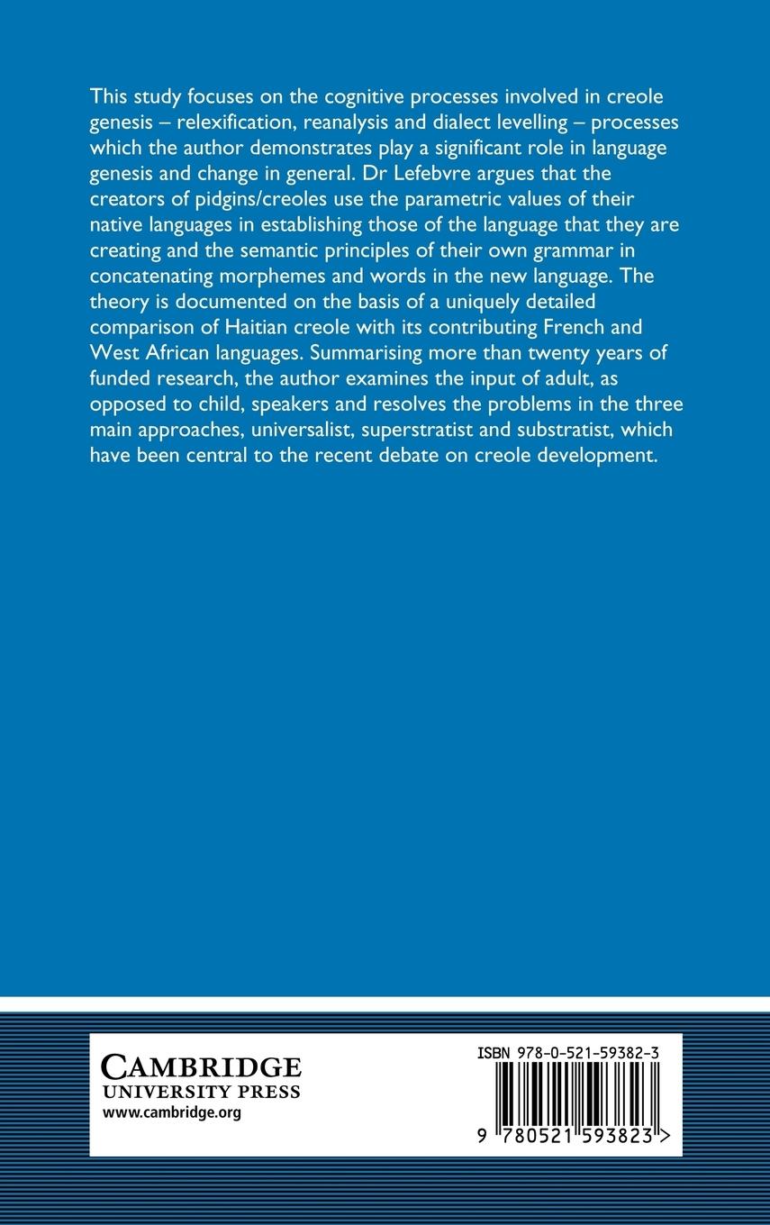 Rückseitencover Creole Genesis and the Acquisition of Grammar