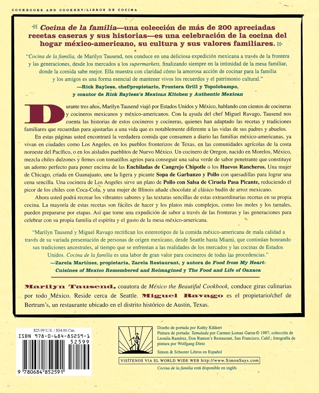 Rückseitencover Cocina de la Familia