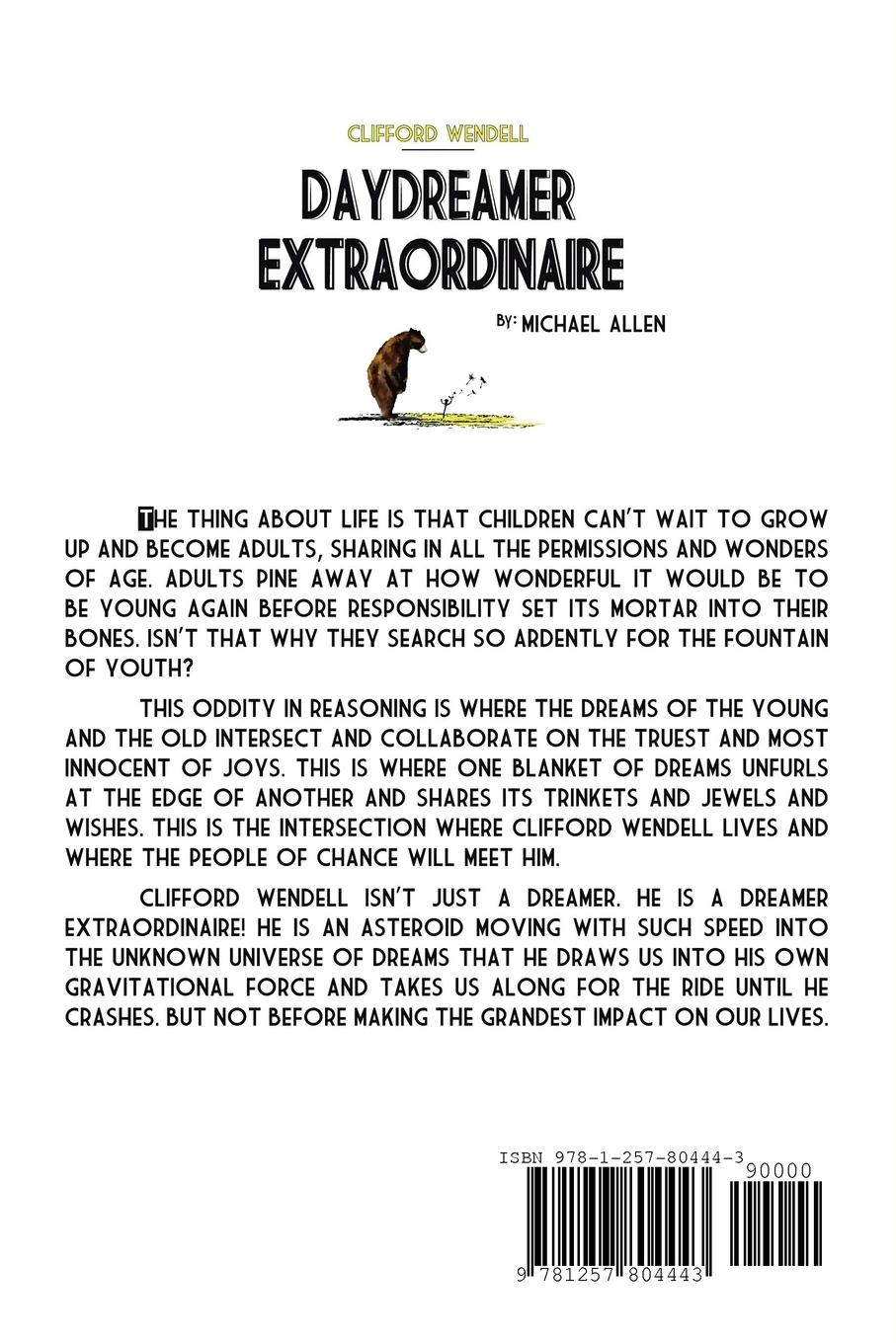 Rückseitencover Clifford Wendell, Daydreamer Extraordinaire
