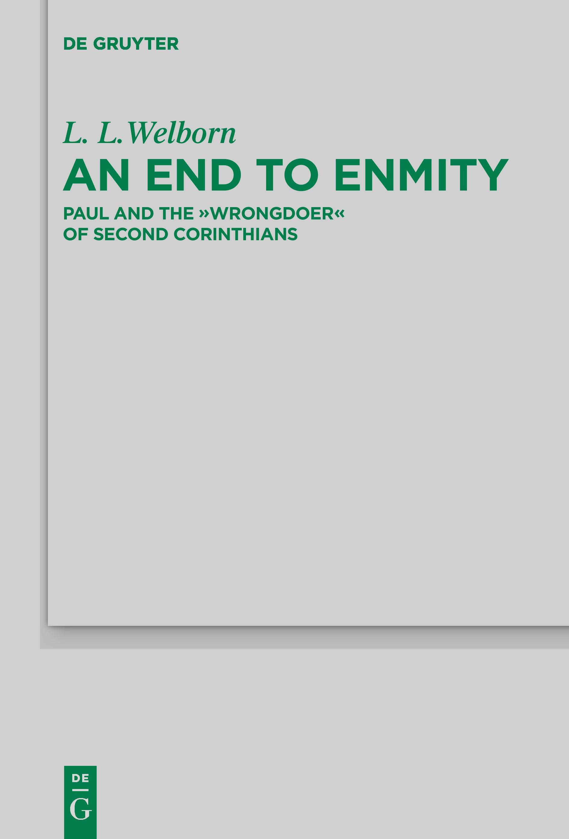 Vorderes Coverbild An End to Enmity