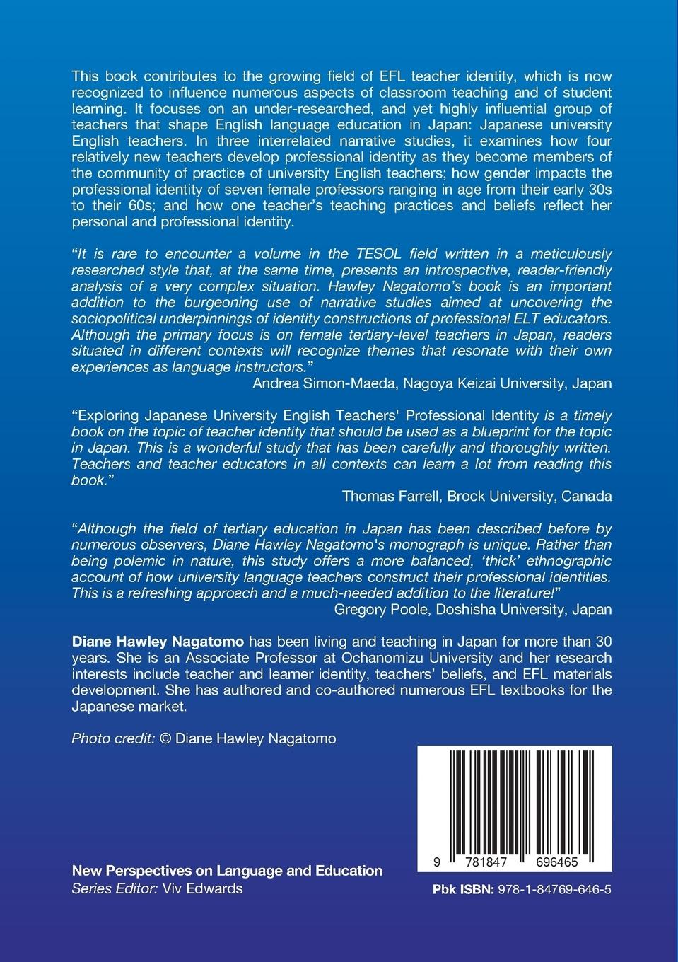 Rückseitencover Exploring Japanese University English Teachers' Professional Identity