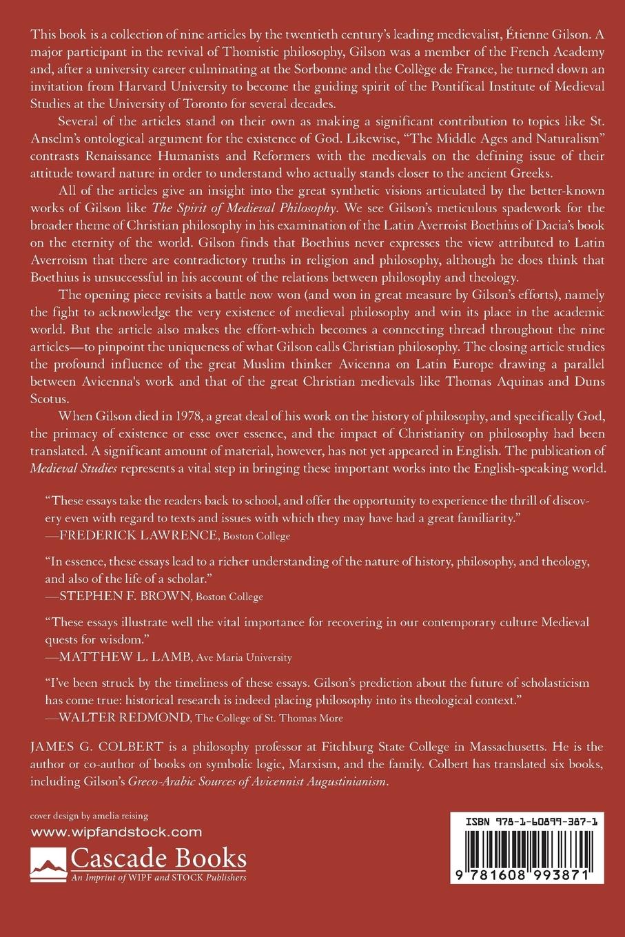 Rückseitencover Medieval Essays