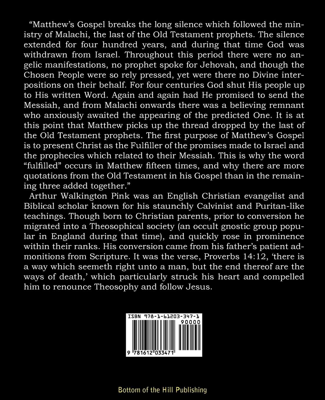 Rückseitencover An Exposition of the Sermon on the Mount