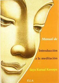 Vorderes Coverbild Manual de introducción a la meditación