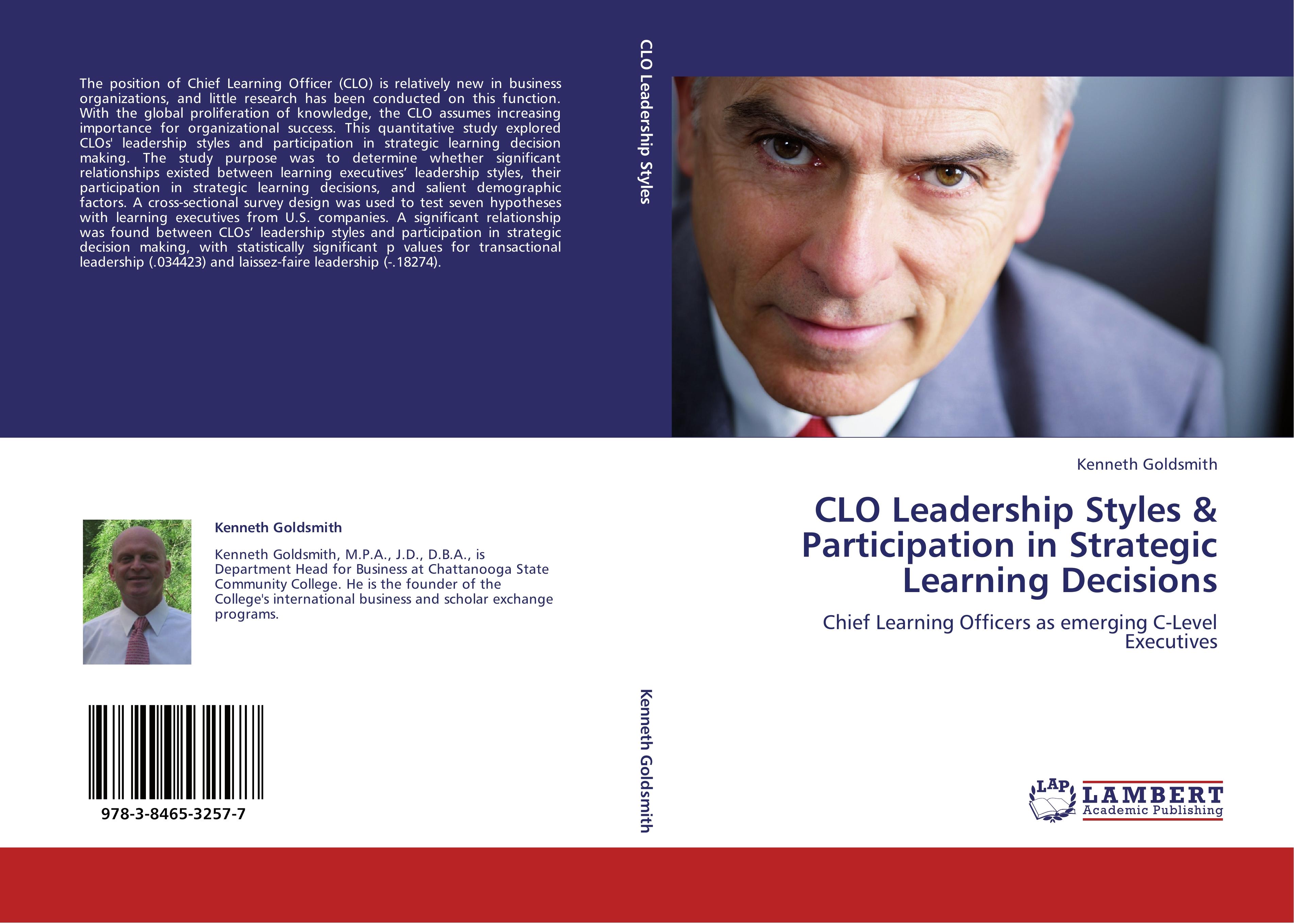 Vorderes Coverbild CLO Leadership Styles & Participation in Strategic Learning Decisions