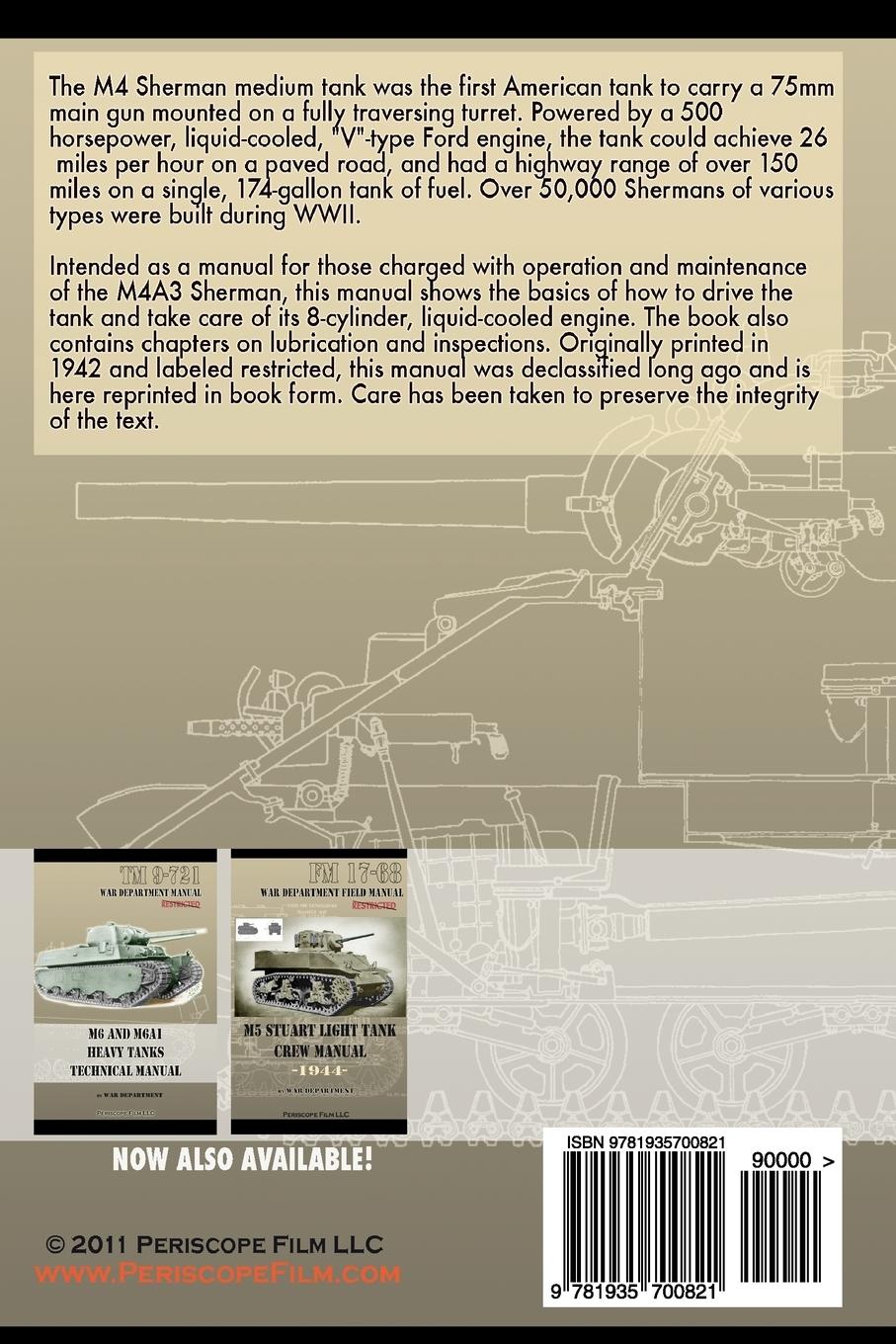 Rückseitencover M4 Sherman Medium Tank Technical Manual