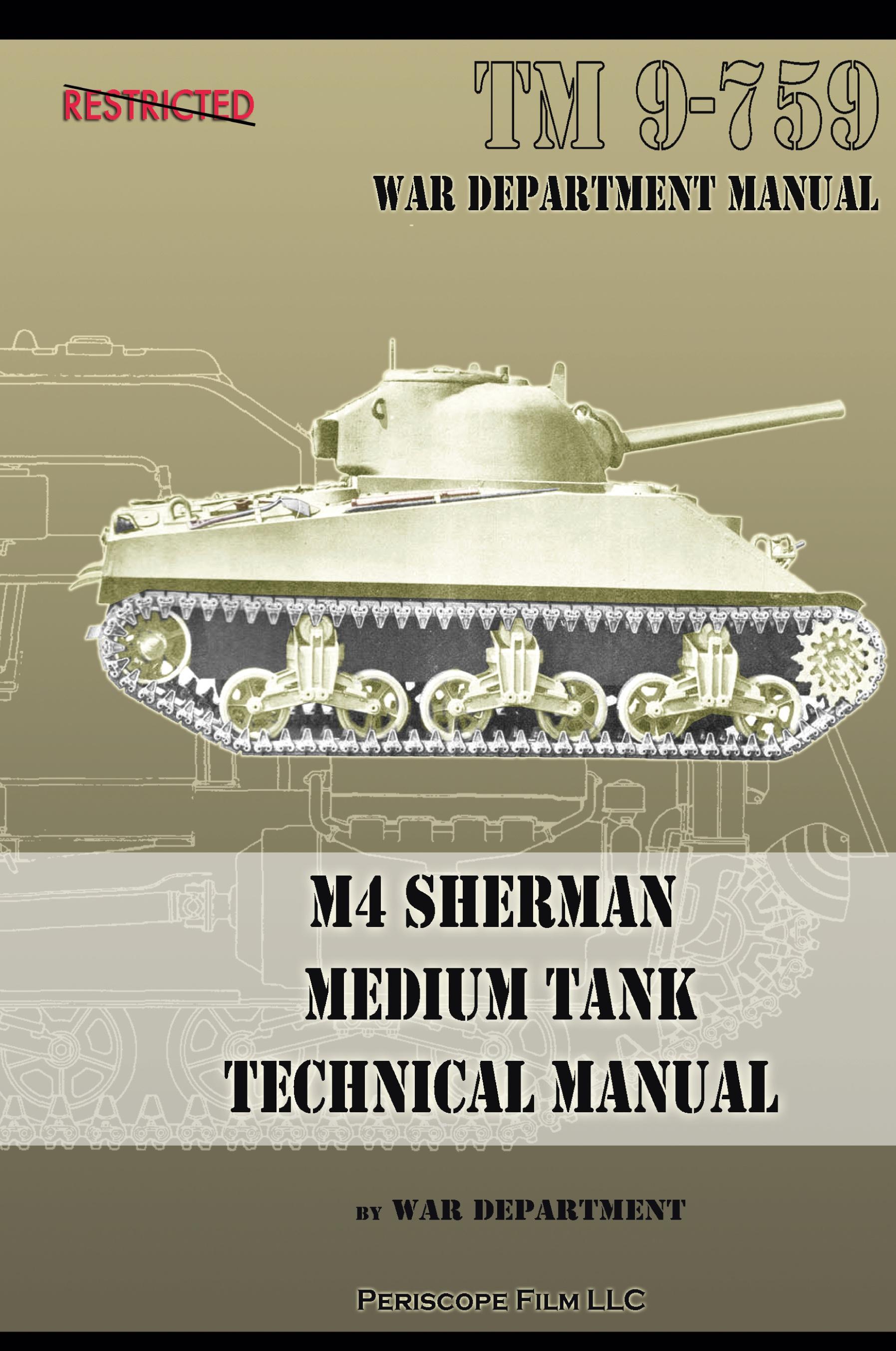 Vorderes Coverbild M4 Sherman Medium Tank Technical Manual