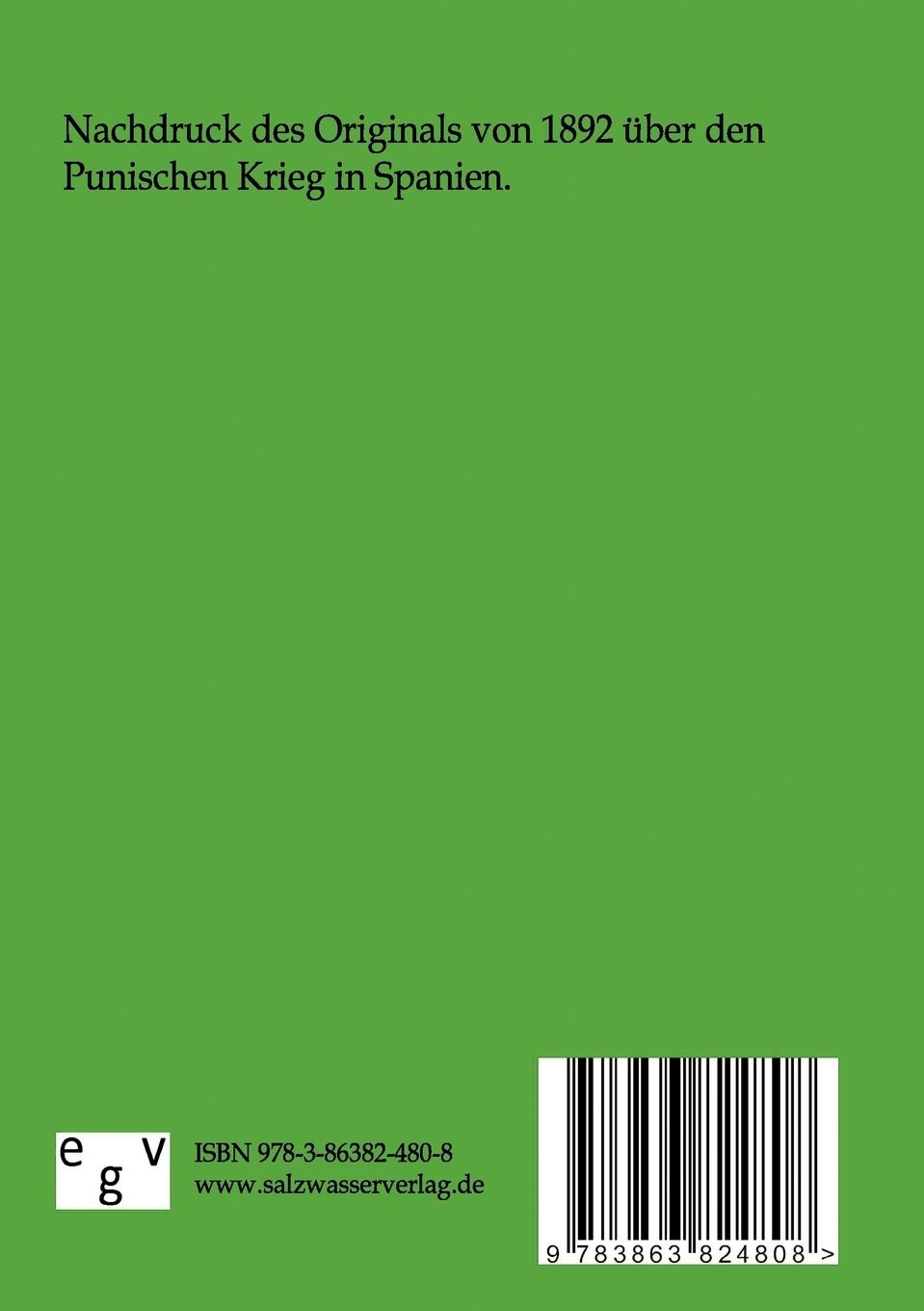 Rückseitencover Der römisch-karthagische Krieg in Spanien 211-206