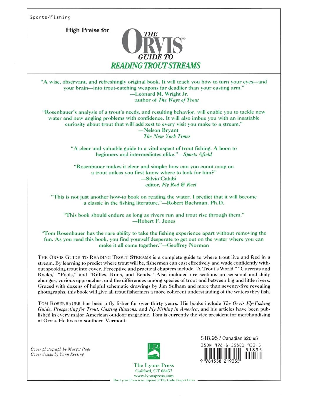 Rückseitencover Orvis Guide To Reading Trout Streams