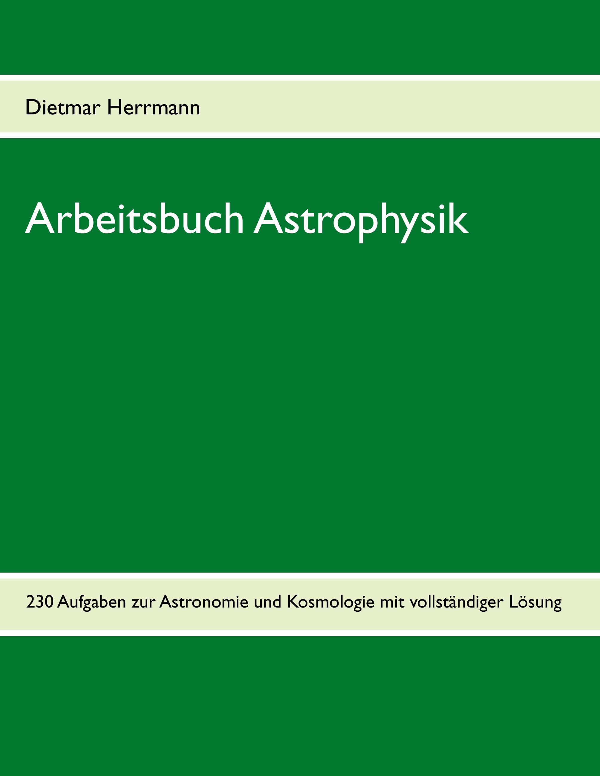 Vorderes Coverbild Arbeitsbuch Astrophysik