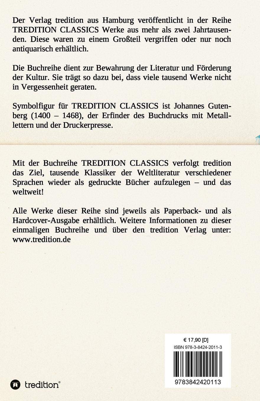 Rückseitencover Gedanken und Erinnerungen, Band 1