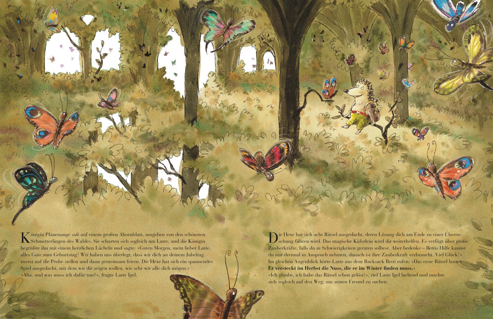 Beispielinhalt (Bild) Ein großer Tag für Latte Igel